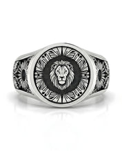 Anillo Leo – El Fuego del Rey | Plata de Autor con Relieve