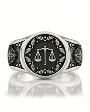 Anillo Libra – El Arte del Equilibrio | Plata de Autor con Relieve