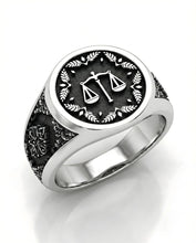 Anillo Libra – El Arte del Equilibrio | Plata de Autor con Relieve