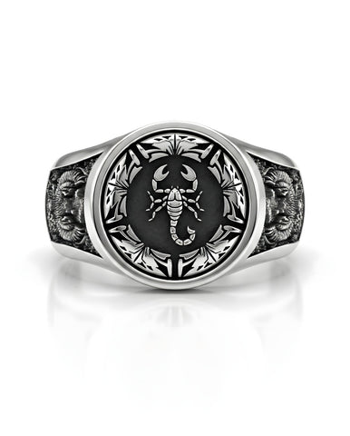 Anillo Escorpio – El Poder del Renacimiento | Plata de Autor con Relieve